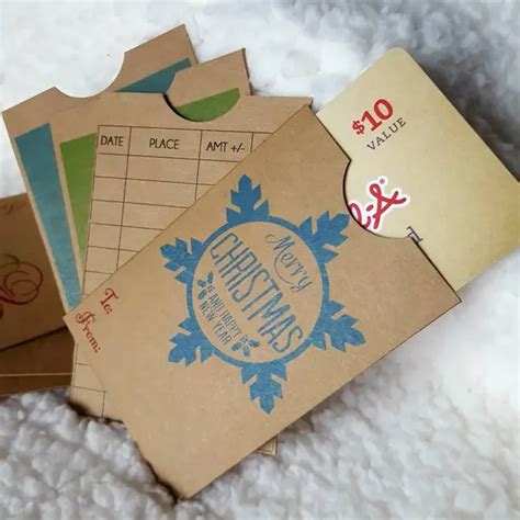 gift card sleeves.